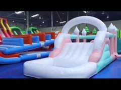 Slide Bouncer Pernikahan Inflatable Combo Jumping Castle Slide