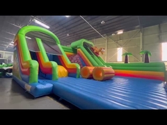 Lucu Crazy Ride Taman Hiburan Game Hewan Bg Bouncer Penghalang Kursus Slide Taman Hiburan Inflatable