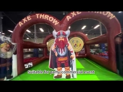 Game Interaktif Karnaval Ganda Lane Ax Throw Inflatable Ax Throw Untuk Acara Party