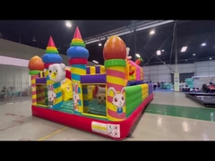 Kebun Binatang Serius Beruang Kelinci Anak-anak Kecil Bouncy Castle Taman Tema Fun City Untuk Anak-anak