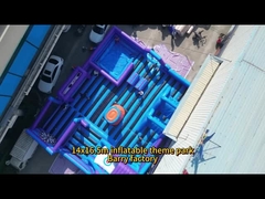 Taman Permainan Luar Ruangan Komersial Bounce House Taman Tema Inflatable Untuk Dewasa Anak-anak