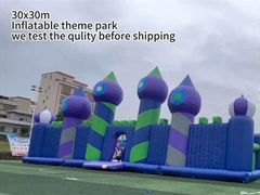 30x30m Taman Hiburan Big Bounce Taman Tema Inflatable Bounce House Play Area Game