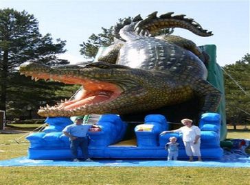 Alligator Waterproof Comercial Outdoor Wet Kids Inflatable Slide PVC Tarpaulin
