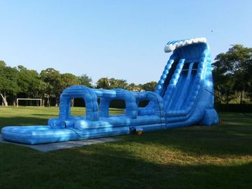 Double Blue Backyard Inflatable Water Slides, Long  Water Slides