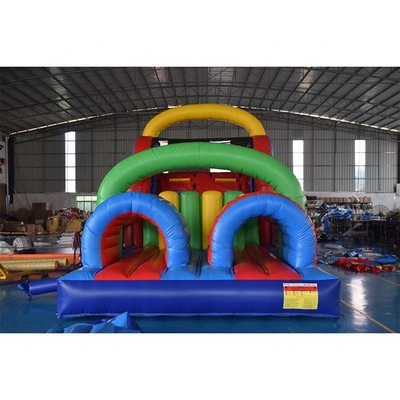 Giant Adults Race Game Inflatable Rintangan Castle Slide Disesuaikan
