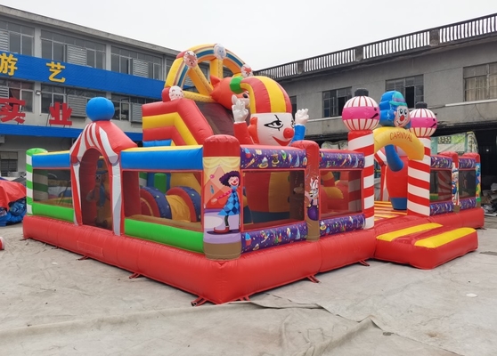 0.55mm PVC Inflatable Playground Fun City Joker Theme Bouncy Castle 10mL * 7mW * 4mH