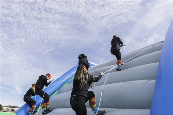 Pvc Tarpaulin Komersial Insane 5km Inflatable Run Dengan Air Blower Untuk Acara Komersial