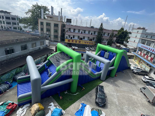 Pelataran Kacilakan PVC komersial Balapan Balapan Penghalang Inflatable 5k 2024 Dengan Air Blower Dan Kit Perbaikan