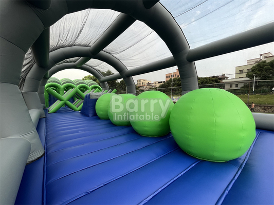Logo Disesuaikan Dan Warna Inflatable 5K Fun Jalankan Game Rumah Gila Dengan Commercial Air Blower