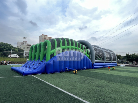 Logo Disesuaikan Dan Warna Inflatable 5K Fun Jalankan Game Rumah Gila Dengan Commercial Air Blower