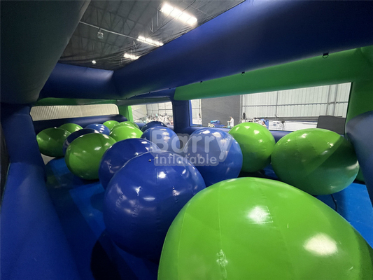 Permainan Olahraga Luar Ruangan 5 Km Barrier Inflatable 5k Run Obstacle Course Big Balls Untuk Acara Komersial