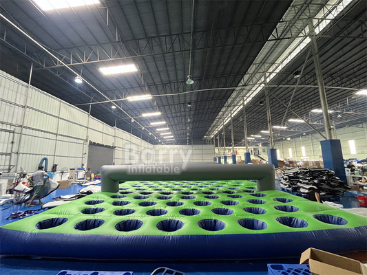 17.5m(L) X7.4m(W) X1.2m(H) Pvc Tarpaulin Inflatable Mattress Run Untuk Insane Inflatable 5k Obstacle Course Run