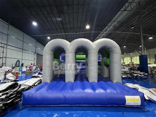 Permainan Olahraga Dewasa Logo Disesuaikan Inflatable Obstacle Course Combo Inflatable 5k Dengan PVC tahan lama Tersedia OEM / ODM