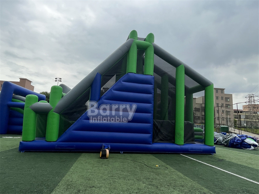 Permainan Olahraga Gila Jumping Bantal Jump Tower Freefall Inflatable Jump Air Bag Dengan Platform Untuk 5K rintangan Inflatable