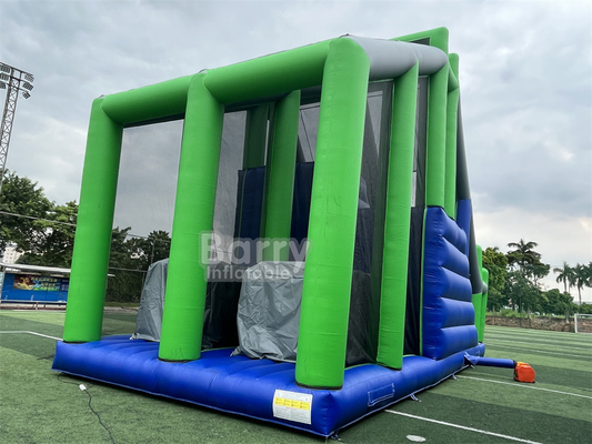 Permainan Olahraga Gila Jumping Bantal Jump Tower Freefall Inflatable Jump Air Bag Dengan Platform Untuk 5K rintangan Inflatable