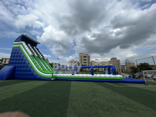 Komersial Kelas Custom Made 30x9x13m Wave Raksasa Air Slide Inflatable Untuk Anak-anak Dewasa Panas Dalam 5km Run Inflatable