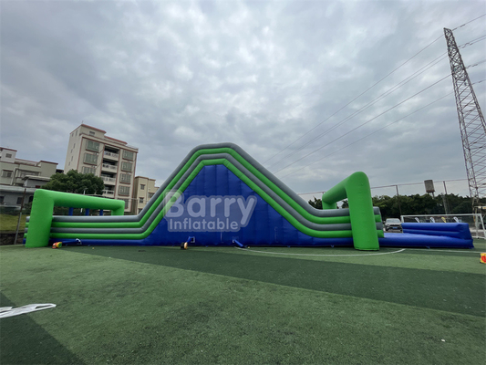 Anak-anak Dewasa Hambatan Kursus Olahraga Tema Game Gila 5k Destinasi Inflatable Fun Finale 33m Reruntuhan Air Raksasa
