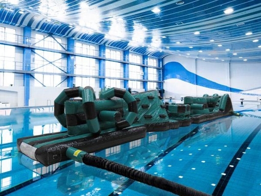 Komersial Panas disegel jalur ganda 15M Whirligig kolam renang kembung Aqua Run