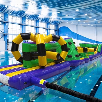 Komersial Panas disegel jalur ganda 15M Whirligig kolam renang kembung Aqua Run