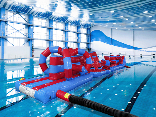 Komersial Panas disegel jalur ganda 15M Whirligig kolam renang kembung Aqua Run