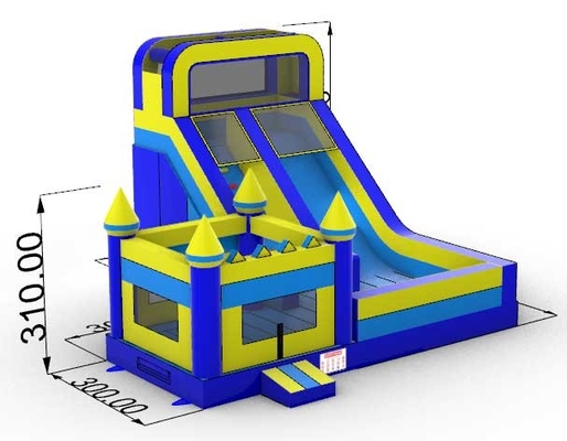 Commercial Bounce House dengan Slide Combo House Backyard Kids Party Inflatable Bouncer