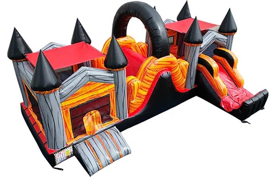 Kursus rintangan yang disesuaikan Kombo Bounce House untuk Anak-anak Hiburan luar ruangan dalam ruangan