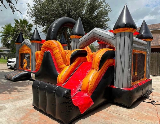 Kursus rintangan yang disesuaikan Kombo Bounce House untuk Anak-anak Hiburan luar ruangan dalam ruangan