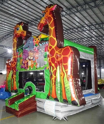 Logo Custom Giraffe Bounce House Untuk Bisnis Sewa Pesta