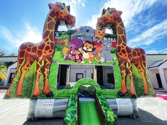 Logo Custom Giraffe Bounce House Untuk Bisnis Sewa Pesta