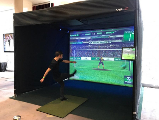 Pelatihan Golf Luar Ruangan Terkunci Menembak Kandang Layar Golf Simulator Inflatable Tent Untuk Olahraga