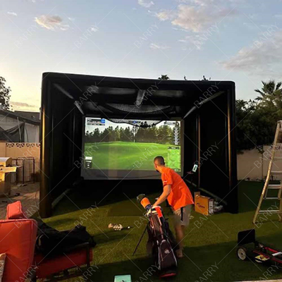 Berkualitas tinggi Tenda Golf Inflatable Outdoor Indoor Golf Inflatable Sport Simulator Kamar Golf Inflatable Hitting Cage
