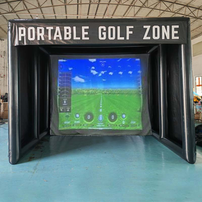 Berkualitas tinggi Tenda Golf Inflatable Outdoor Indoor Golf Inflatable Sport Simulator Kamar Golf Inflatable Hitting Cage