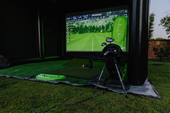 Berkualitas tinggi Tenda Golf Inflatable Outdoor Indoor Golf Inflatable Sport Simulator Kamar Golf Inflatable Hitting Cage