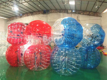 Red Clear Outdoor Inflatable Toys Untuk Dewasa / Manusia Bubble Ball Air