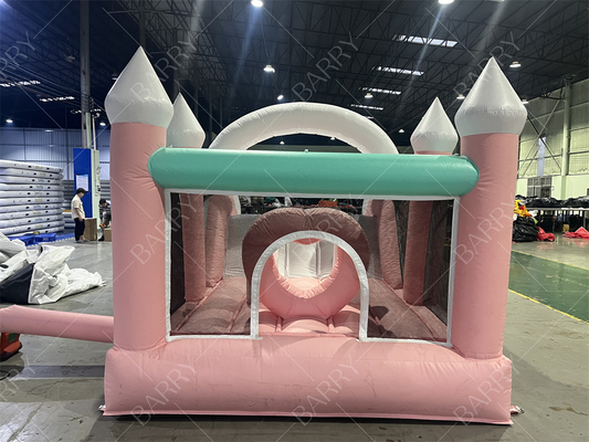 Party Customized Inflatable Bouncing Castle Inflatable Bouncer Jumping Castle Kids Girl Princess Carriage Combo Dengan Slide