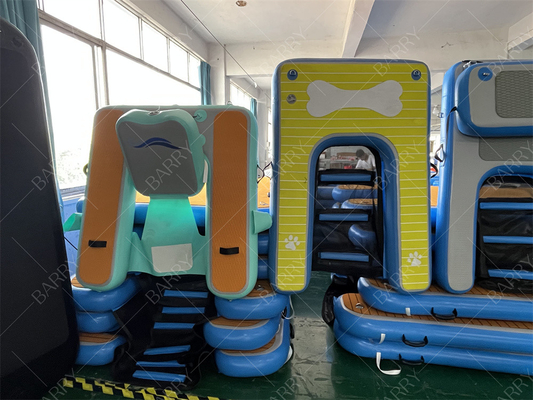 Custom Made Inflatable Dog Water Ramp Dock Floating Exit Ramp Untuk Olahraga Air