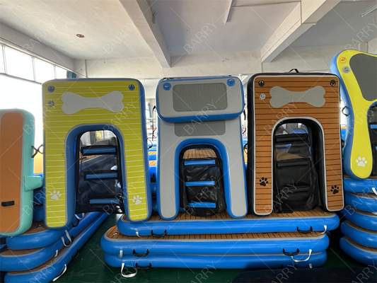 Custom Made Inflatable Dog Water Ramp Dock Floating Exit Ramp Untuk Olahraga Air