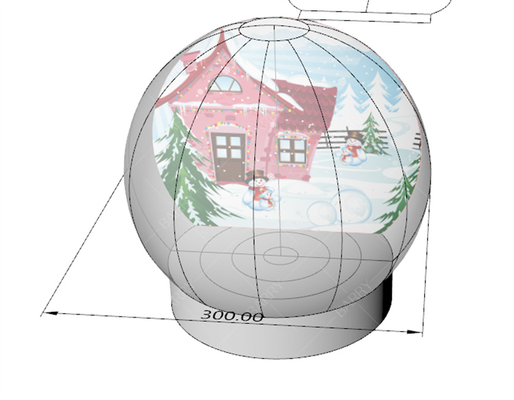 3m Dekorasi Klub Malam Natal Tenda Bola Salju Jelas Tenda Santa House Santa Grotto Oxford Chirstmas Bubble Tent