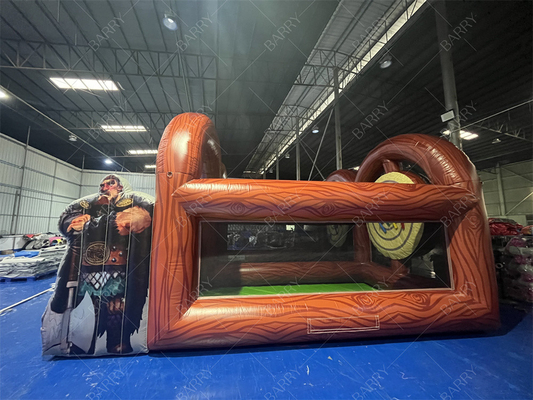 Game Interaktif Karnaval Ganda Lane Ax Throw Inflatable Ax Throw Untuk Acara Party