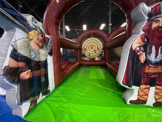 Game Interaktif Karnaval Ganda Lane Ax Throw Inflatable Ax Throw Untuk Acara Party