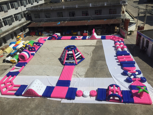 Air Fun Dengan Customized Inflatable Floating Water Park Dan Air Blower