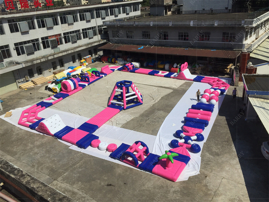 Air Fun Dengan Customized Inflatable Floating Water Park Dan Air Blower