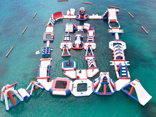 Disesuaikan PVC Inflatable Floating Water Park Dengan Perlengkapan Perbaikan OEM / ODM Tersedia