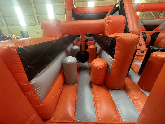 Komersial Anak Indoor Playground Set Taman Tema Inflatable Dengan Game Olahraga