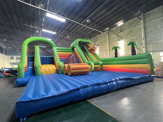 Lucu Crazy Ride Taman Hiburan Game Hewan Bg Bouncer Penghalang Kursus Slide Taman Hiburan Inflatable