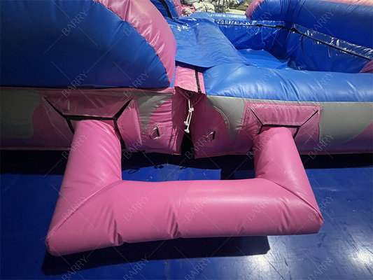 8.4x3.6x6m Jumper Custom Bouncy Kids Pink Princess Air Slide Inflatable Untuk Pesta