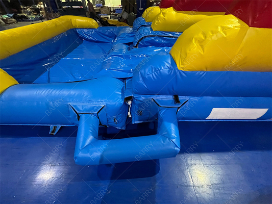 10.5x5.4x6.6m Komersial Double lane Giant Inflatable Water Slide Jumper Bouncing Moon Bounce Water Slides untuk kolam renang dewasa
