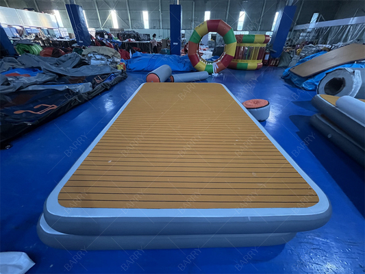 Permainan Olahraga Air Mewah Inflatable Bana Inflatable Dock Platform Beach Party Bana Inflatable Floating Cabana