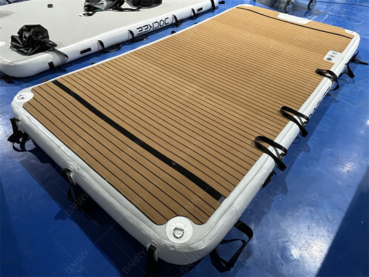 Drop Stitching Pvc Swimming Water Pontoon Inflatable Floating Dock Platform Untuk Jet Ski Yacht Island