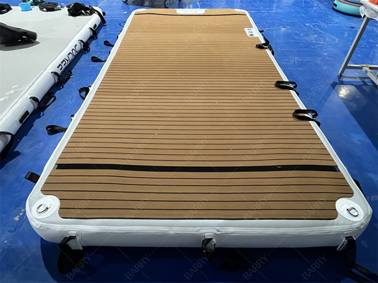 Drop Stitching Pvc Swimming Water Pontoon Inflatable Floating Dock Platform Untuk Jet Ski Yacht Island